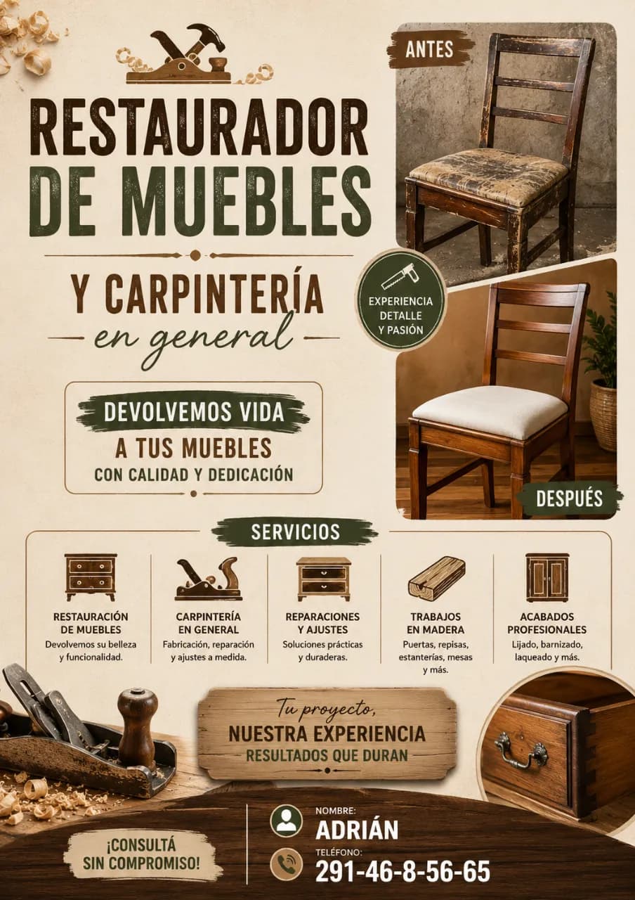 Adrian, Carpinteria y trabajos en gral. — foto 1